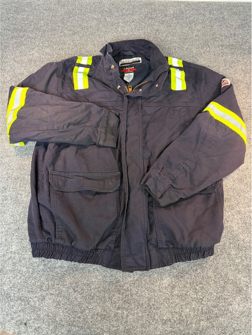 Bulwark FR Men's Reflective Jacket Flame Resistant Work Wear Size L-RG Used